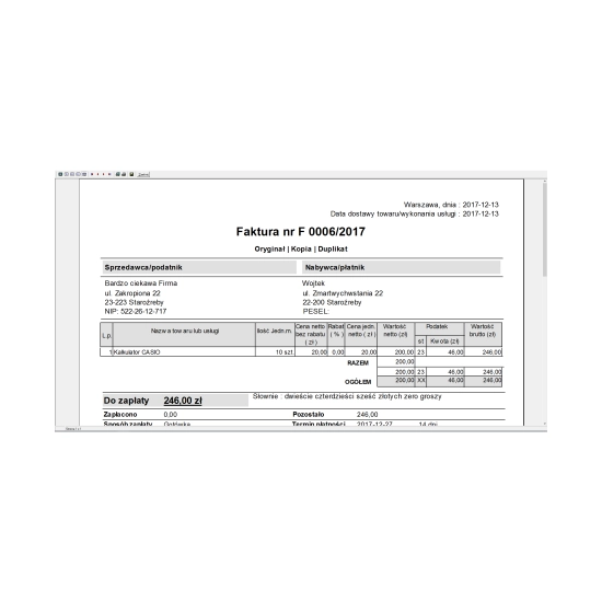 WAPRO FAKTURKA 365 - łatwy program do fakturowania - licencja 1 ROK / BOX Pudełko